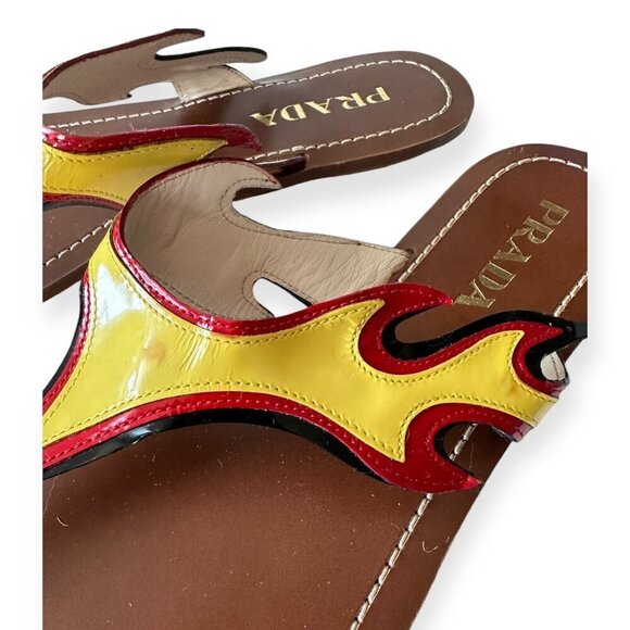 Prada Frame Flat Thong Sandals, Size 39EU, from Prada S/S 2012 Ad Campaign - Picture 12 of 14